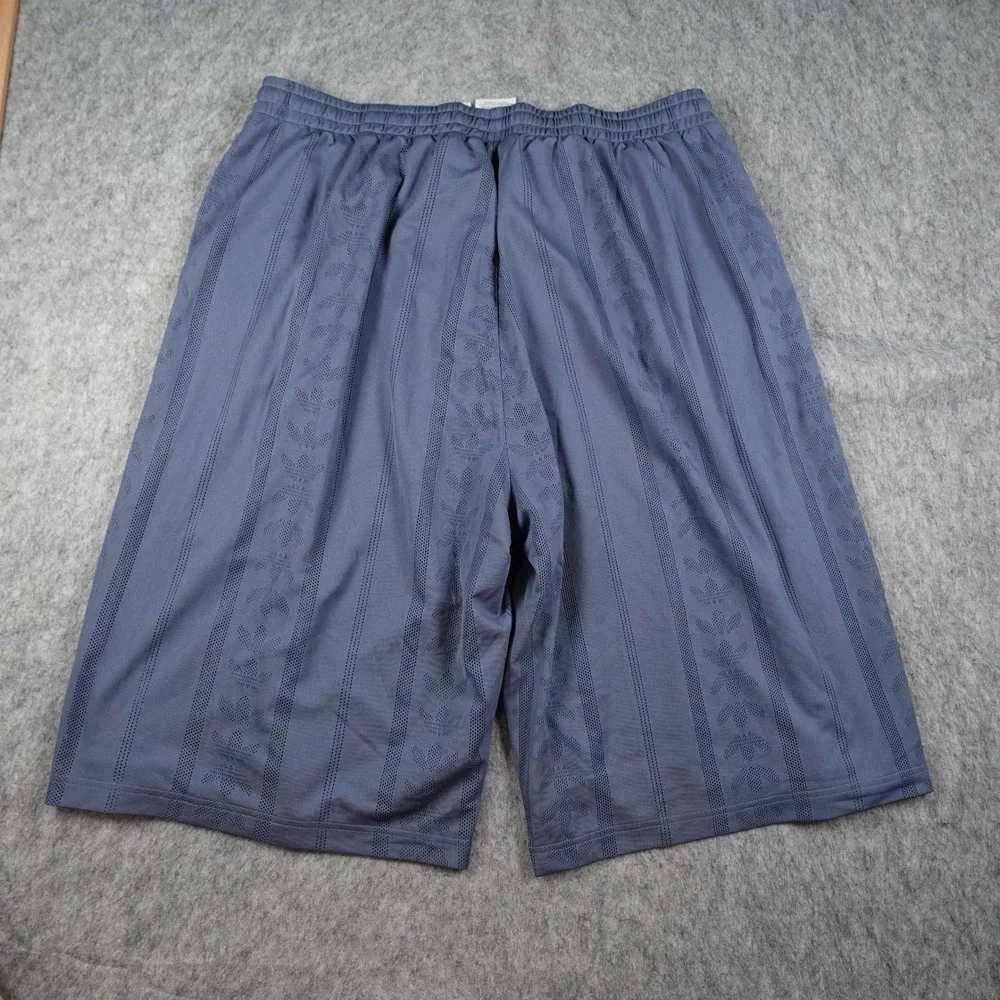 Adidas Shirt Mens Extra Large Blue Trefoil Monogram Mesh Basketball Gym 13